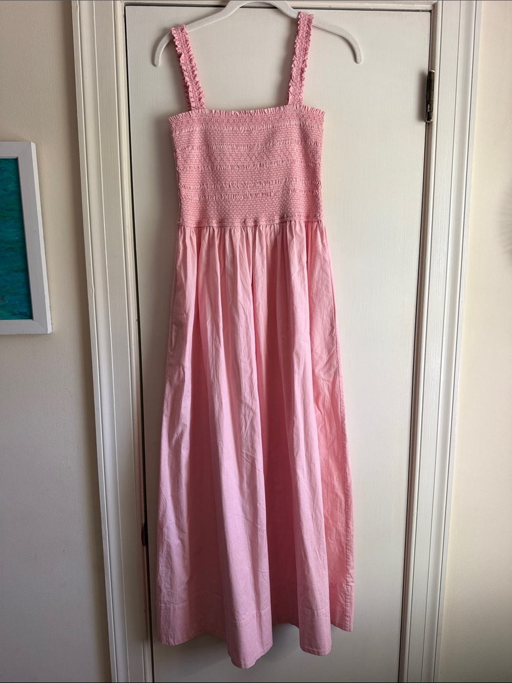 Pistola Pink Smocked Maxi Sundress